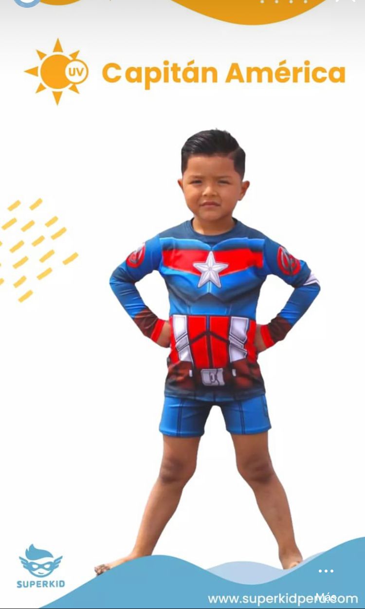 Conjunto dos piezas Capitán América