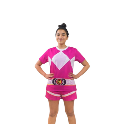 Pijama Traje Power Ranger Rosado
