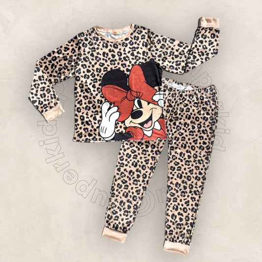 Pijama Familiar Minnie Leopardo